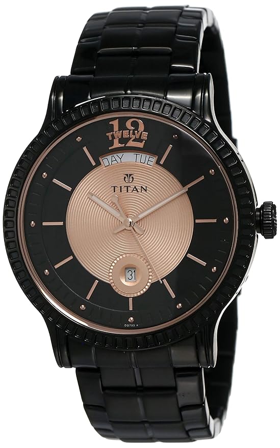 Titan Regalia Sovereign Quartz Analog with Day and Date Multicoloured Dial Stainless Steel Strap Watch for Men