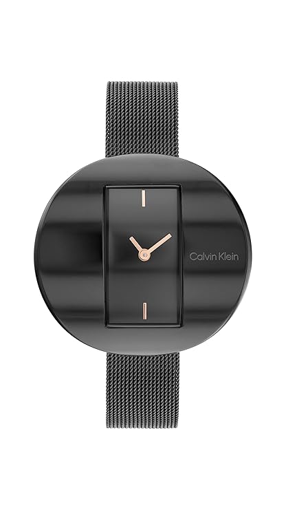 Calvin Klein Circular MESH Analog Black Dial Women's Watch