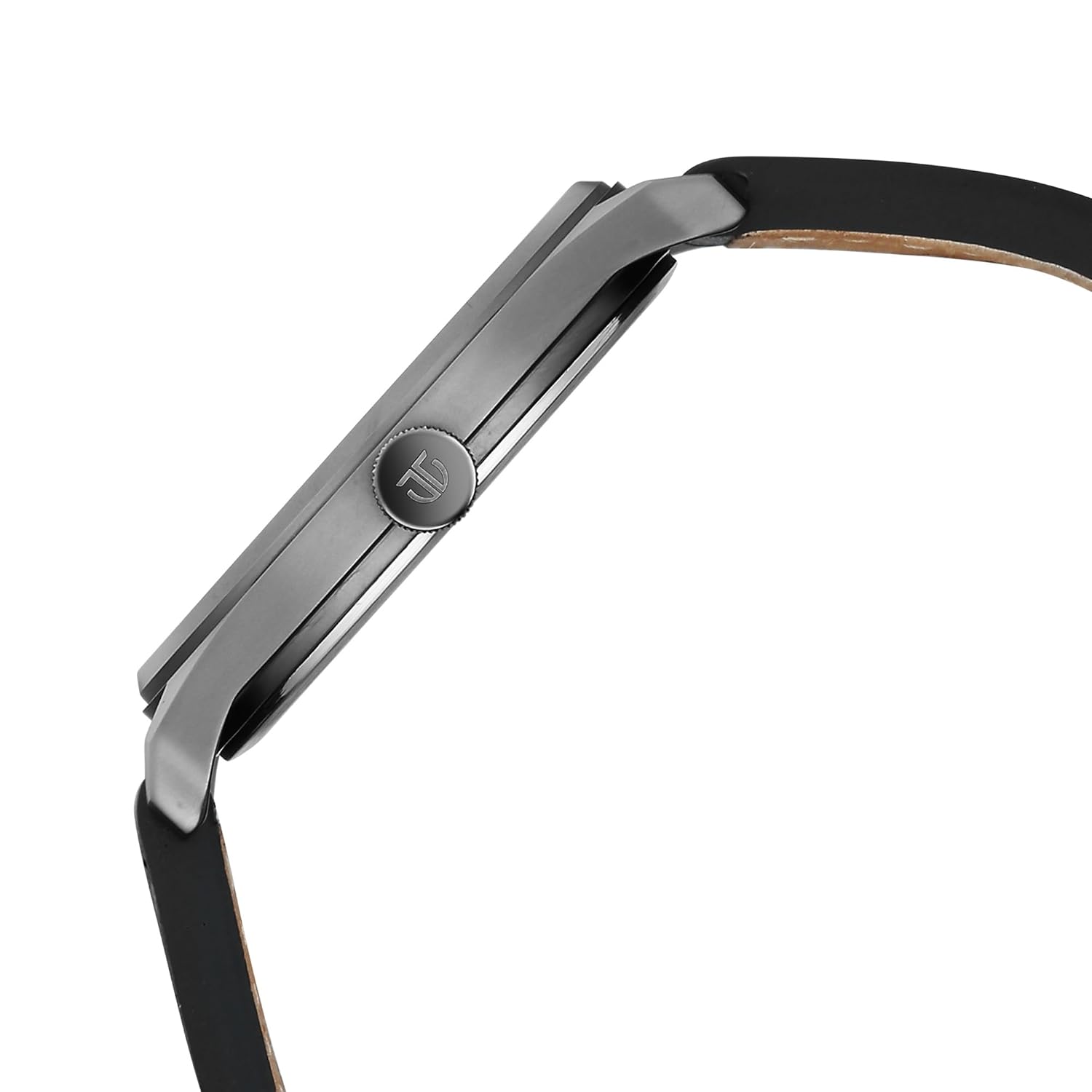 Titan Neo Basics II Quartz Gray Round Dial Men's Watch | Genuine Leather Strap Material | Watches for Men Analog