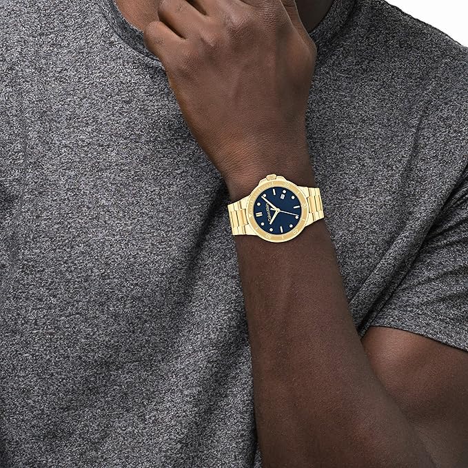 Calvin Klein Men'sQuartz Ionic Thin Gold Plated Steel Case and Link Bracelet Watch