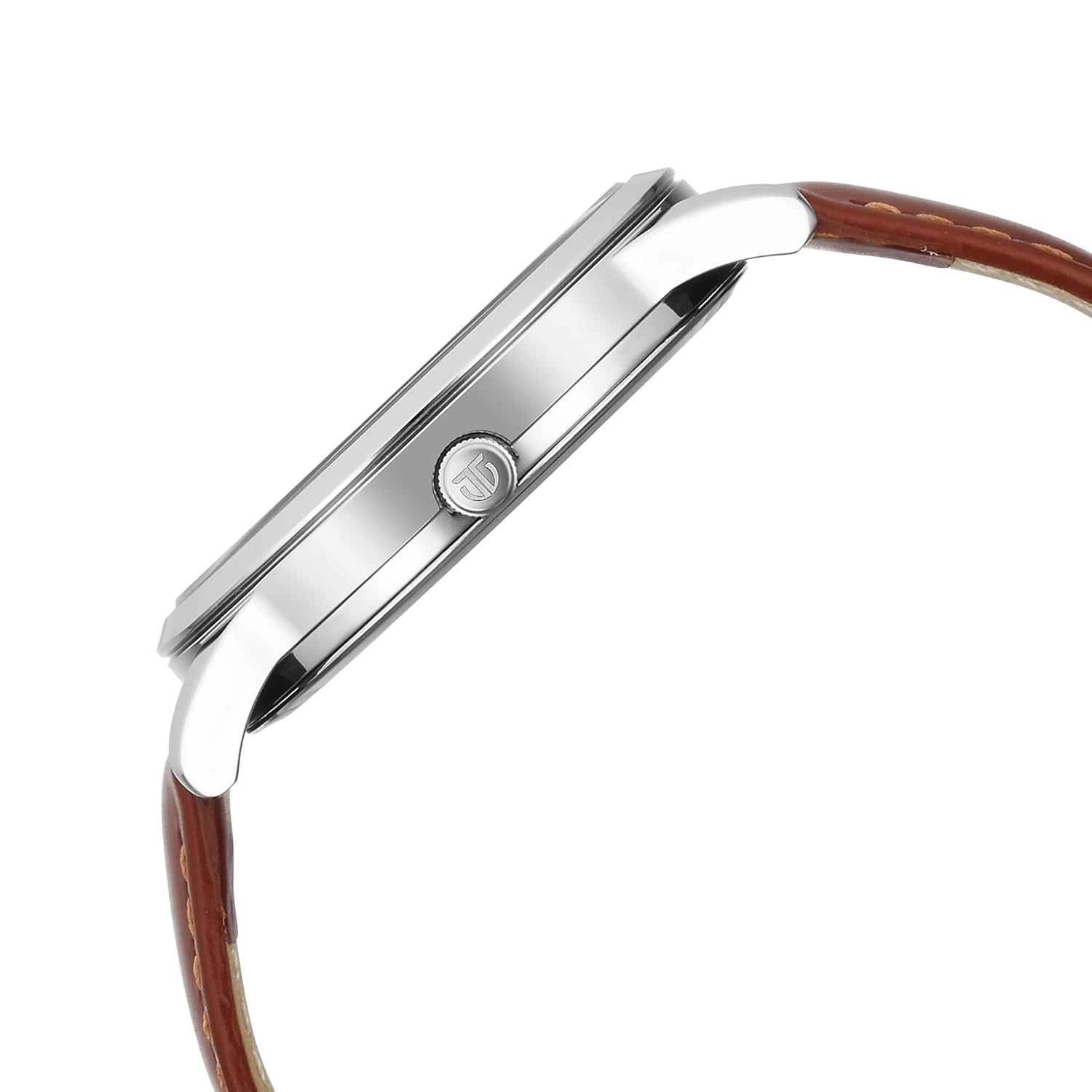 Titan Wrist with Quartz Analog with Date Blue Dial Brown Leather Strap Watch for Men