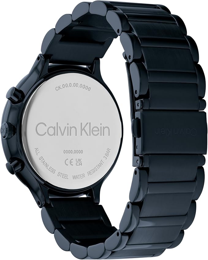 CALVIN KLEIN 25200242 Blue Blue Modern Blue Blue Blue Modern Steel Ionic Plated Watch, Blue, Modern