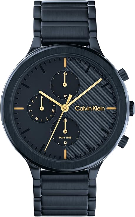 CALVIN KLEIN 25200242 Blue Blue Modern Blue Blue Blue Modern Steel Ionic Plated Watch, Blue, Modern
