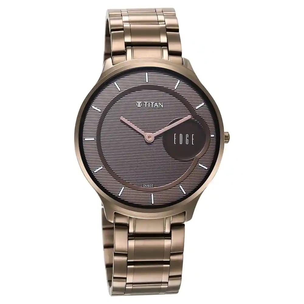 Titan Dark Titanium Dial Analog Watch for Men