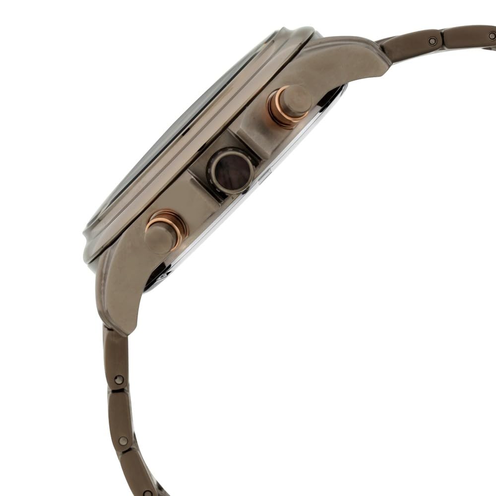 Titan Grandmaster Quartz Chronograph Brown Dial Brown Stainless Steel Strap Watch for Men