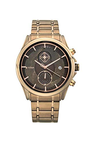 Titan Regalia Grandmaster Black Dial Chronograph Stainless Steel Strap watch for Men