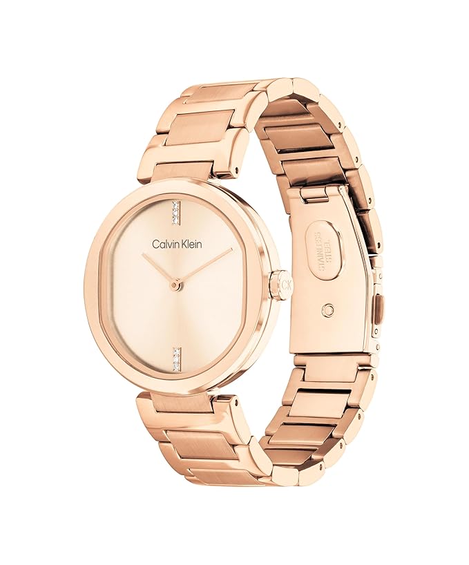 Calvin Klein Analogue Quartz Watch for Women Sensation Collection with Stainless Steel or Leather Bracelets