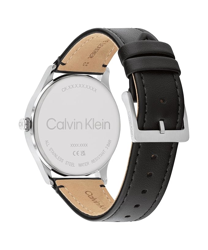 Calvin Klein Ascend Qtz Basic Olive Green Round Dial Men's Watch|Leather Material|Multi Color Band