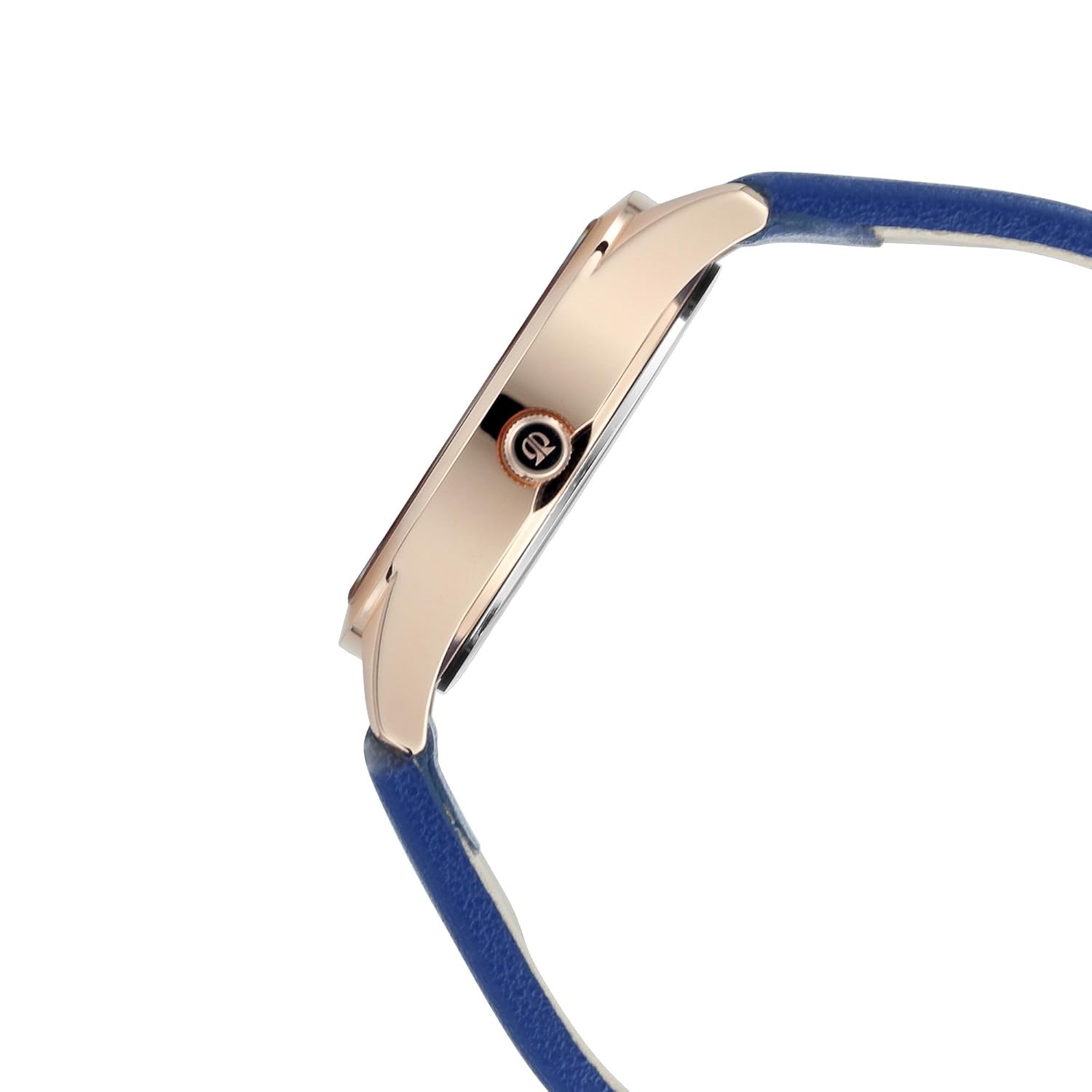 Titan Sparkle Quartz Analog With Date White Dial Blue Leather Strap Watch for Women