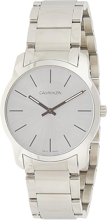 Calvin Klein K2G22146 Men's City, 2 Hands, Silver, Dial Color - Silver, Wristwatch Quartz, new arrival, classic