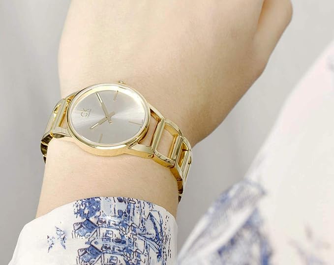 Calvin Klein CK K3G23526 Stately Gold Tone Watch for Women
