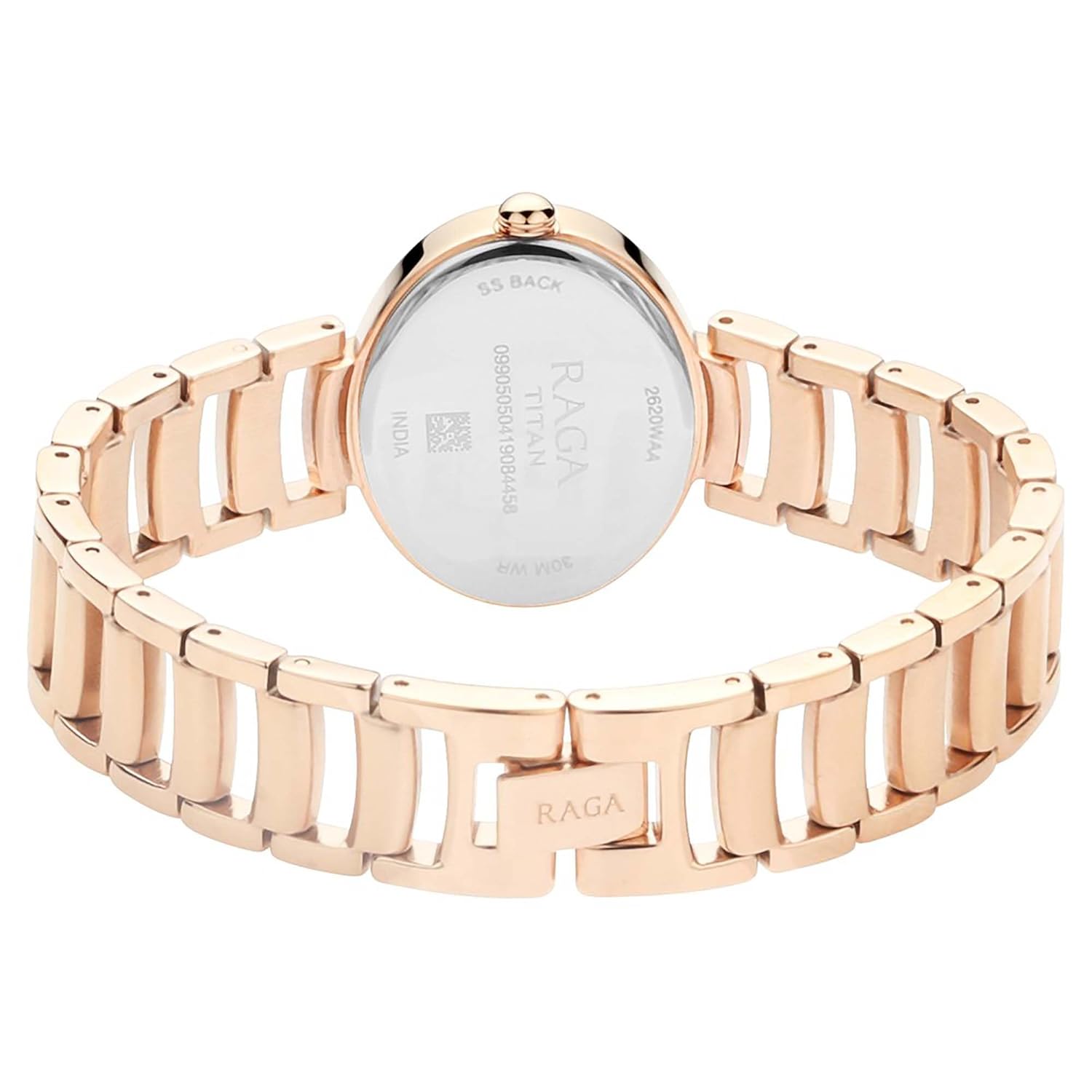 Titan Raga Viva Quartz Analog with Day and Date Rose Gold Dial Rose Gold Metal Strap Watch for Women