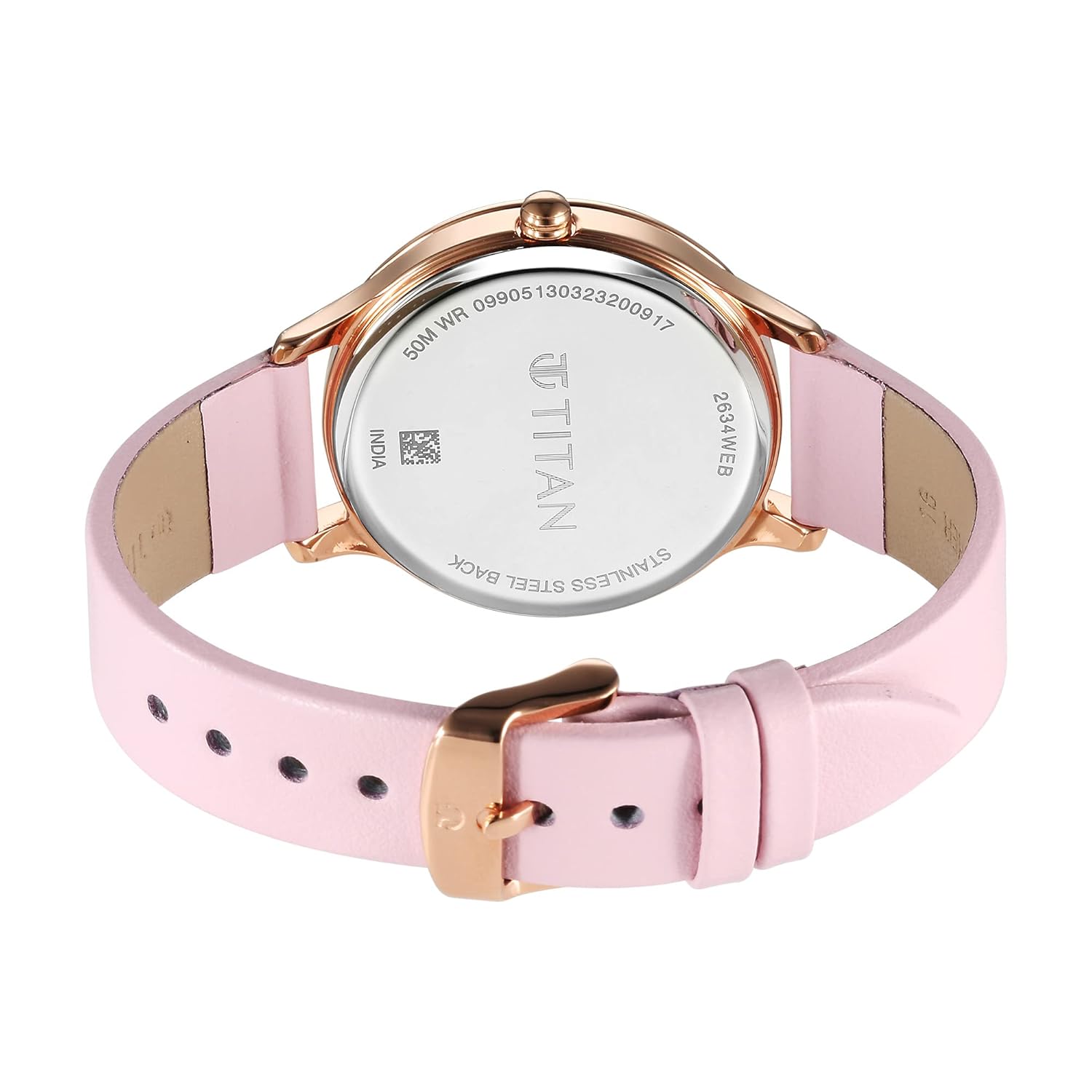 Titan Purple Glam It Up Pink Dial Analog with Date Strap Watch for Women