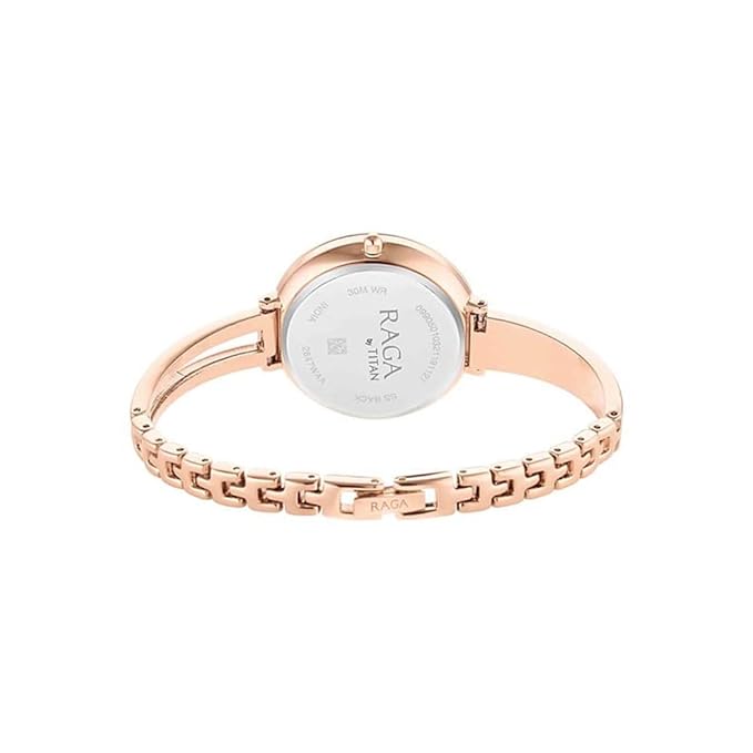 Titan Raga Viva Quartz Analog Rose Gold Dial Rose Gold Metal Strap Watch For Women