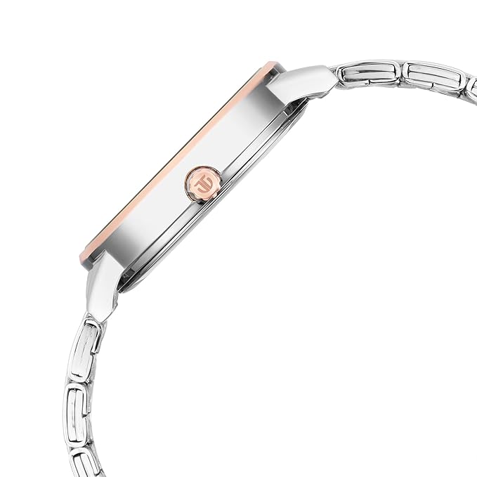 Titan Women's Precision Simplicity Watch: Grey Gradient Dial with Stainless Steel Strap