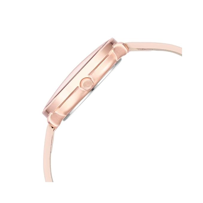 Titan Women's Svelte Rose gold: Multi-Function Watch with Leather Strap