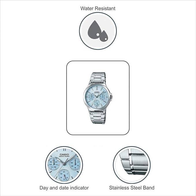 Casio Enticer Ladies Analog Blue Dial Women's Watch - LTP-V300D-2AUDF