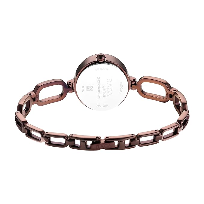 Titan Raga Viva Brown Dial Analog Metal Strap Watch for Women