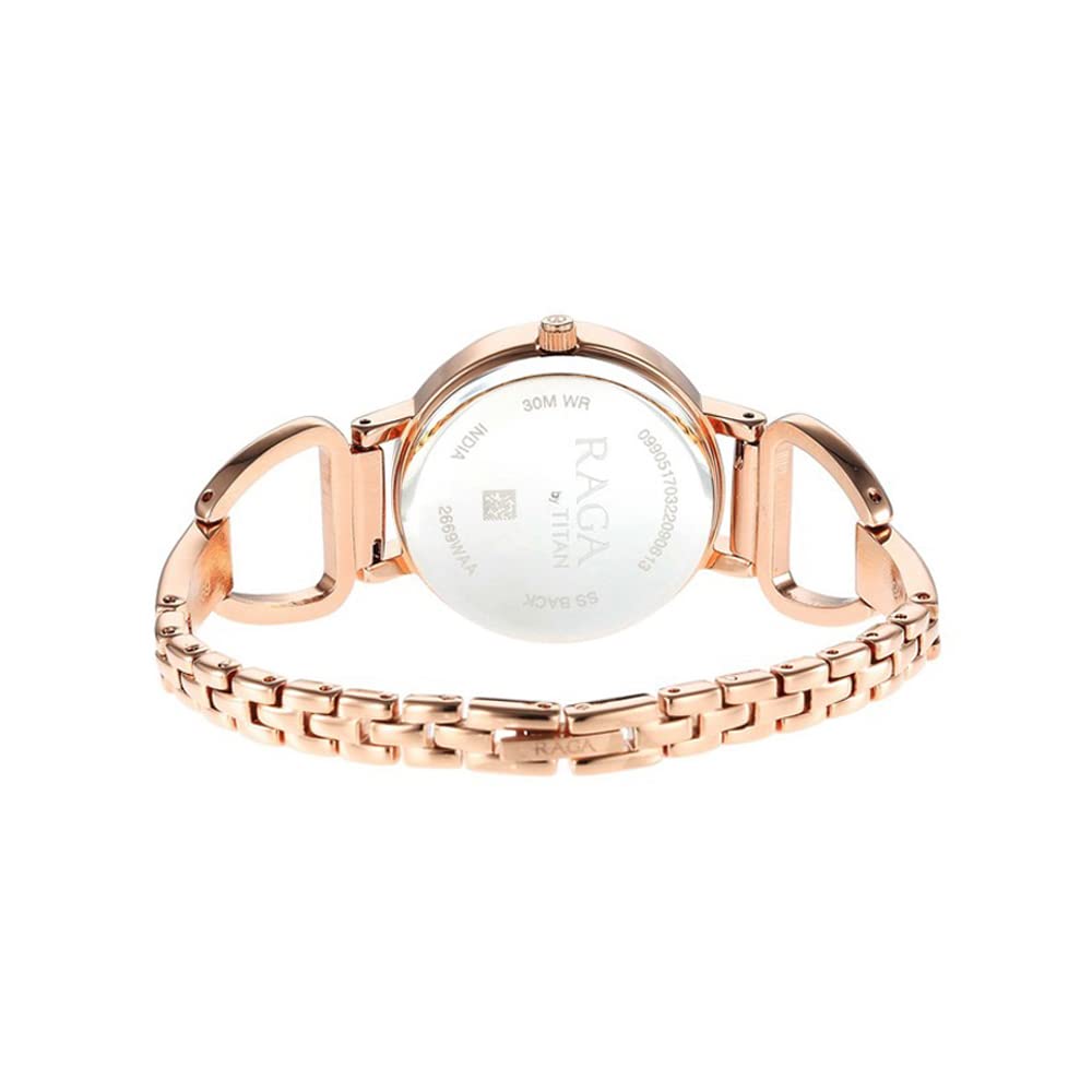 Titan Rose Gold Dial Quartz Analog with Date Watch for Women