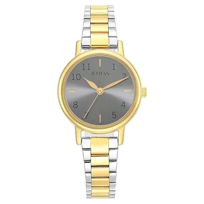 Titan Karishma Grey Dial Analog Stainless Steel Strap watch for Women