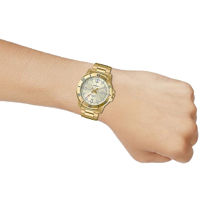 Casio Enticer Analog Gold Dial Men's Watch - MTP-VD01G-9EVUDF