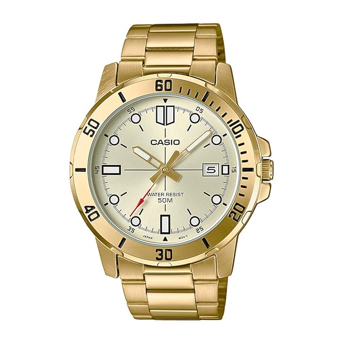 Casio Enticer Analog Gold Dial Men's Watch - MTP-VD01G-9EVUDF