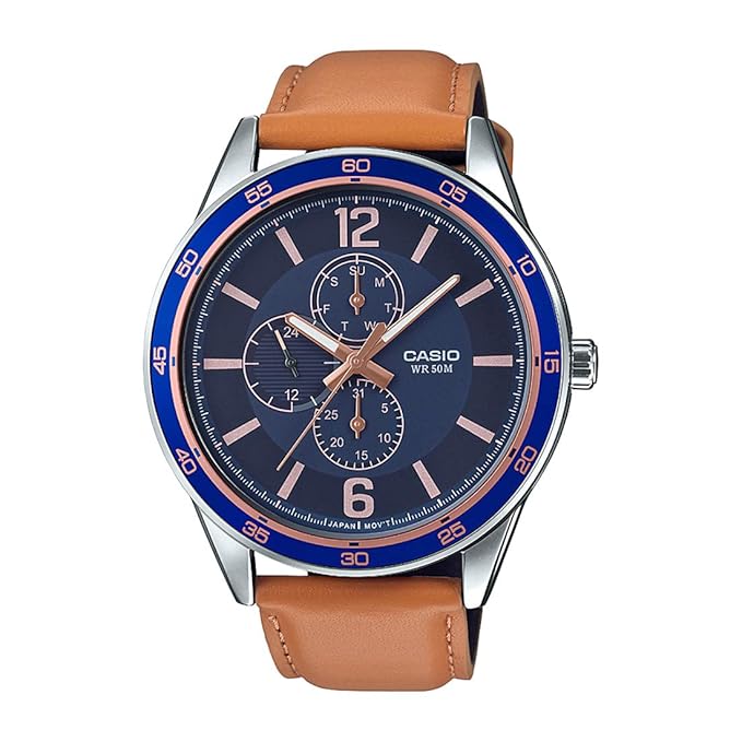 Casio ENTICER MEN Analog Blue Dial Men's Watch - MTP-E319L-2BVDF