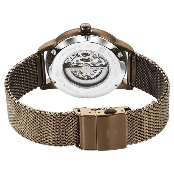 Titan Automatic Color Upgrade Green Dial Green Stainless Steel Strap Watch For Men