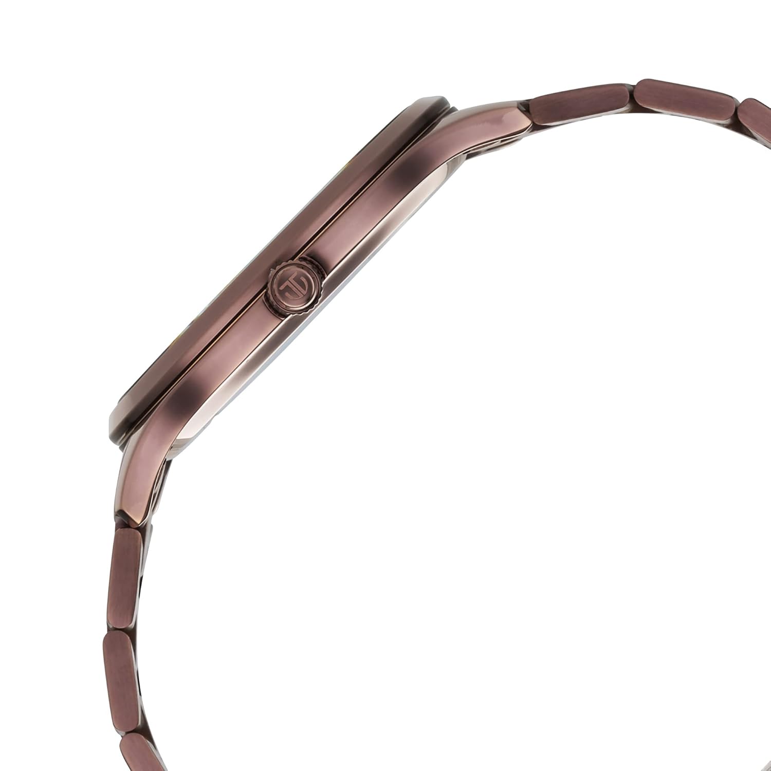 Titan Classique Slimline Brown Dial Analog with Day and Date Stainless Steel Strap Watch for Men