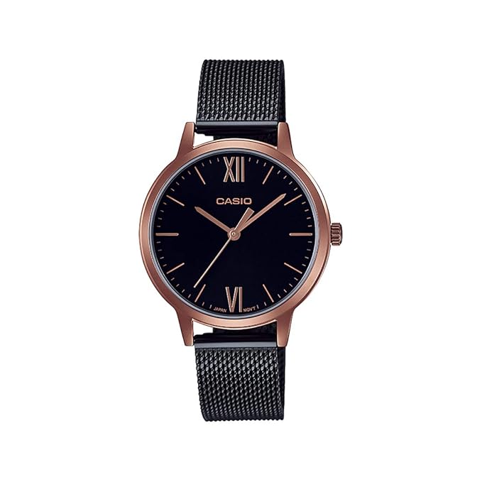 Casio Enticer Ladies Analog Black Dial Women's Watch - LTP-E157MRB-1BDF