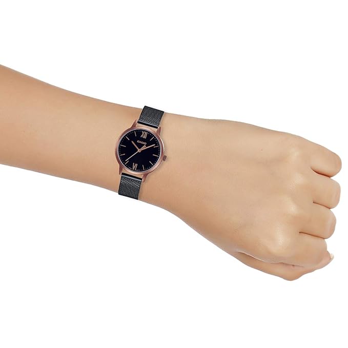 Casio Enticer Ladies Analog Black Dial Women's Watch - LTP-E157MRB-1BDF