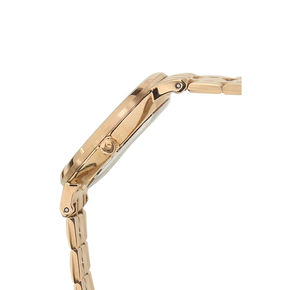 Titan Quartz Analog with Date Rose Gold Dial Stainless Steel Strap Watch for Couple