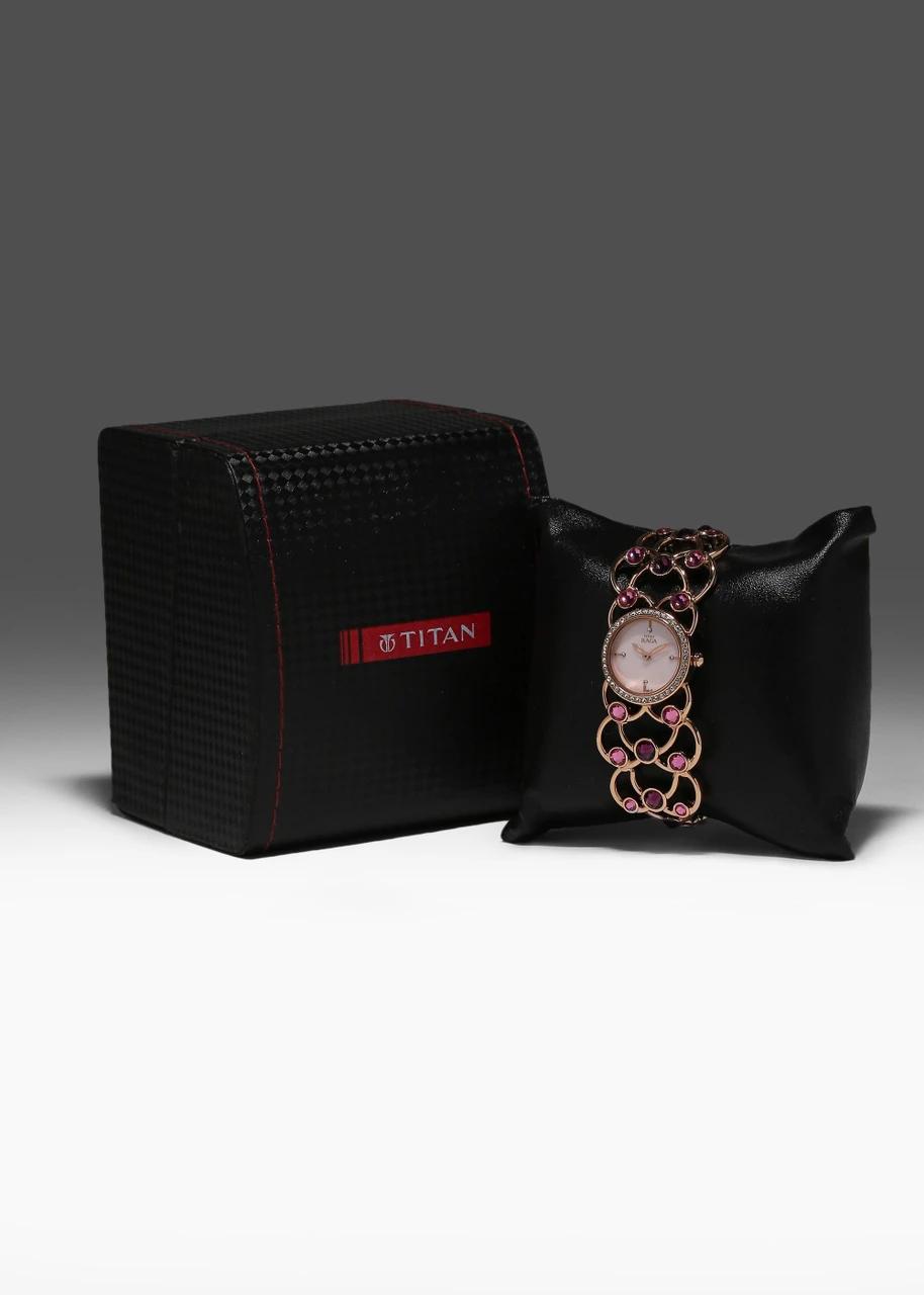 Titan Raga Mother of Pearl Dial Women Watch With Metal Strap