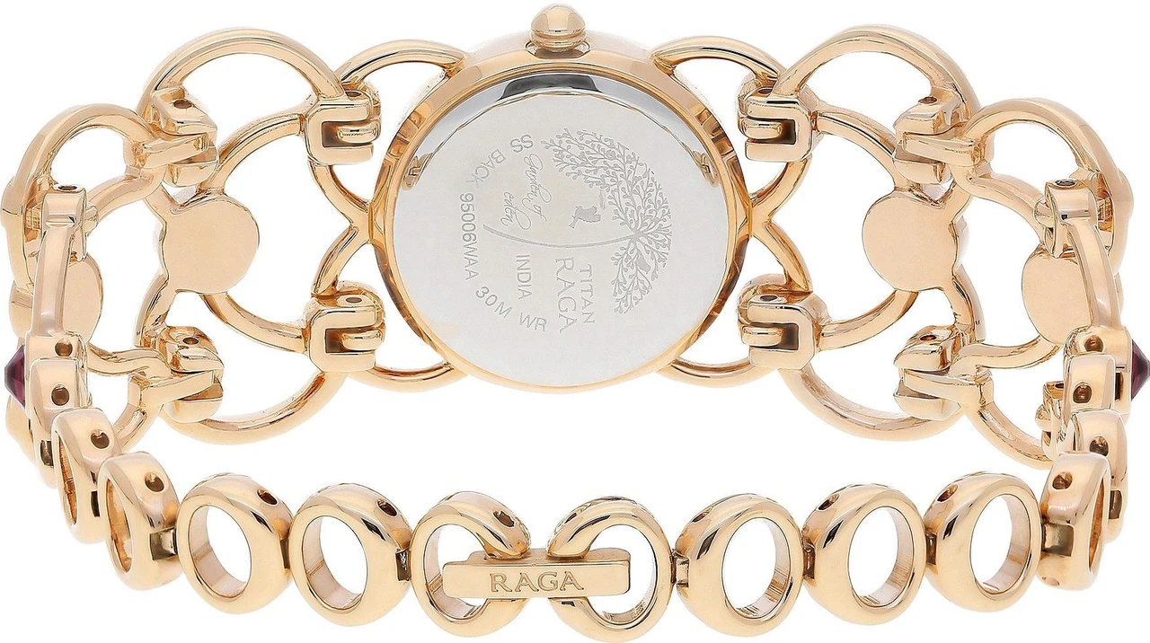 Titan Raga Mother of Pearl Dial Women Watch With Metal Strap