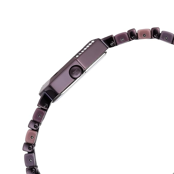 Glitz Purple Dial Metal & Plastic Strap Watch for Women