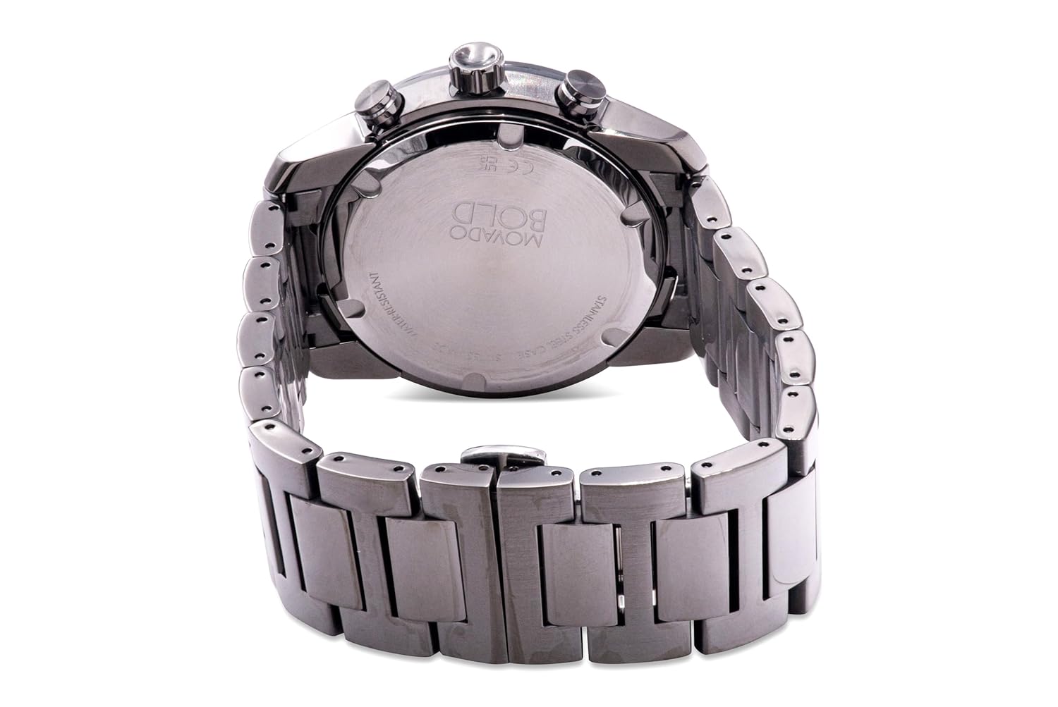 Movado Men's Bold Verso Swiss Quartz Chronograph Watch with Stainless Steel Grey Bracelet