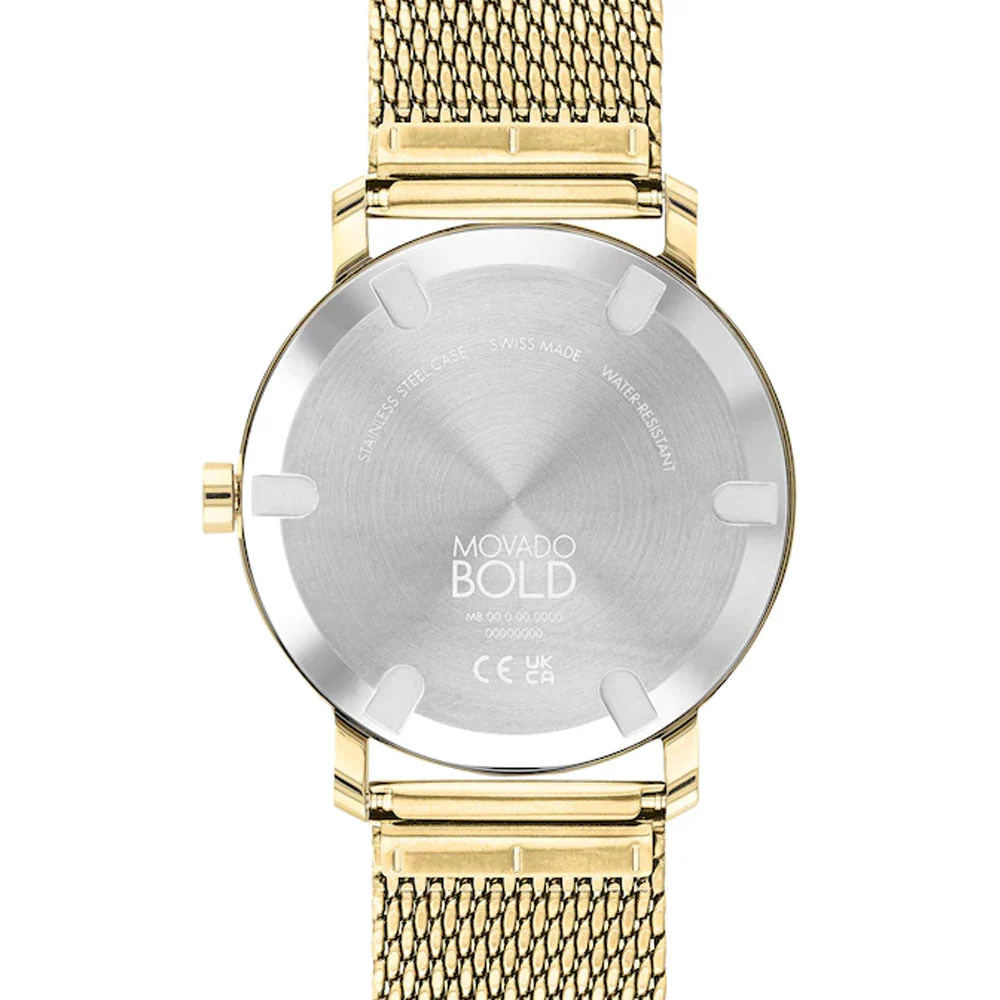 Bold Evolution Men Quartz Gold Dial Analog Stainless Steel Watch