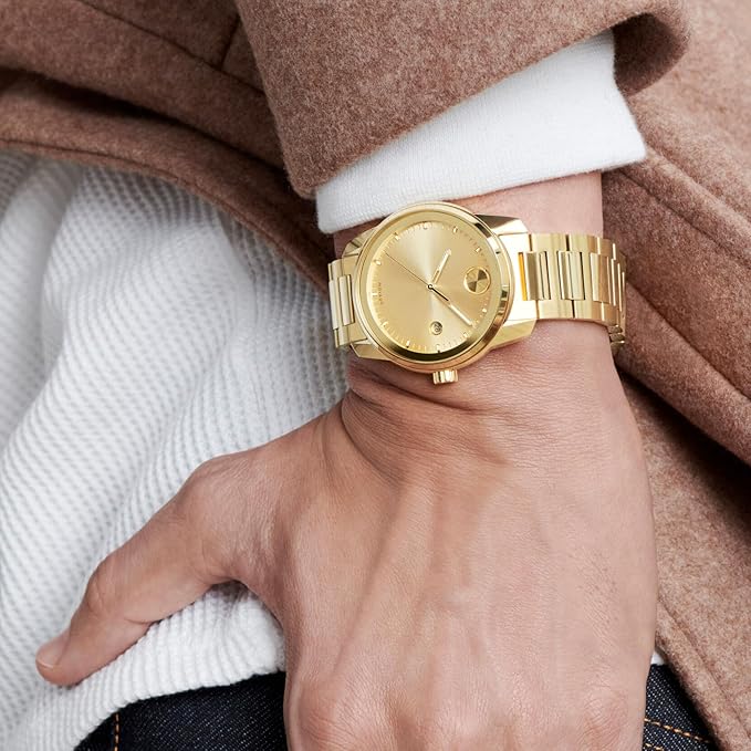 Movado Bold Quartzold Round Dialen's Watch