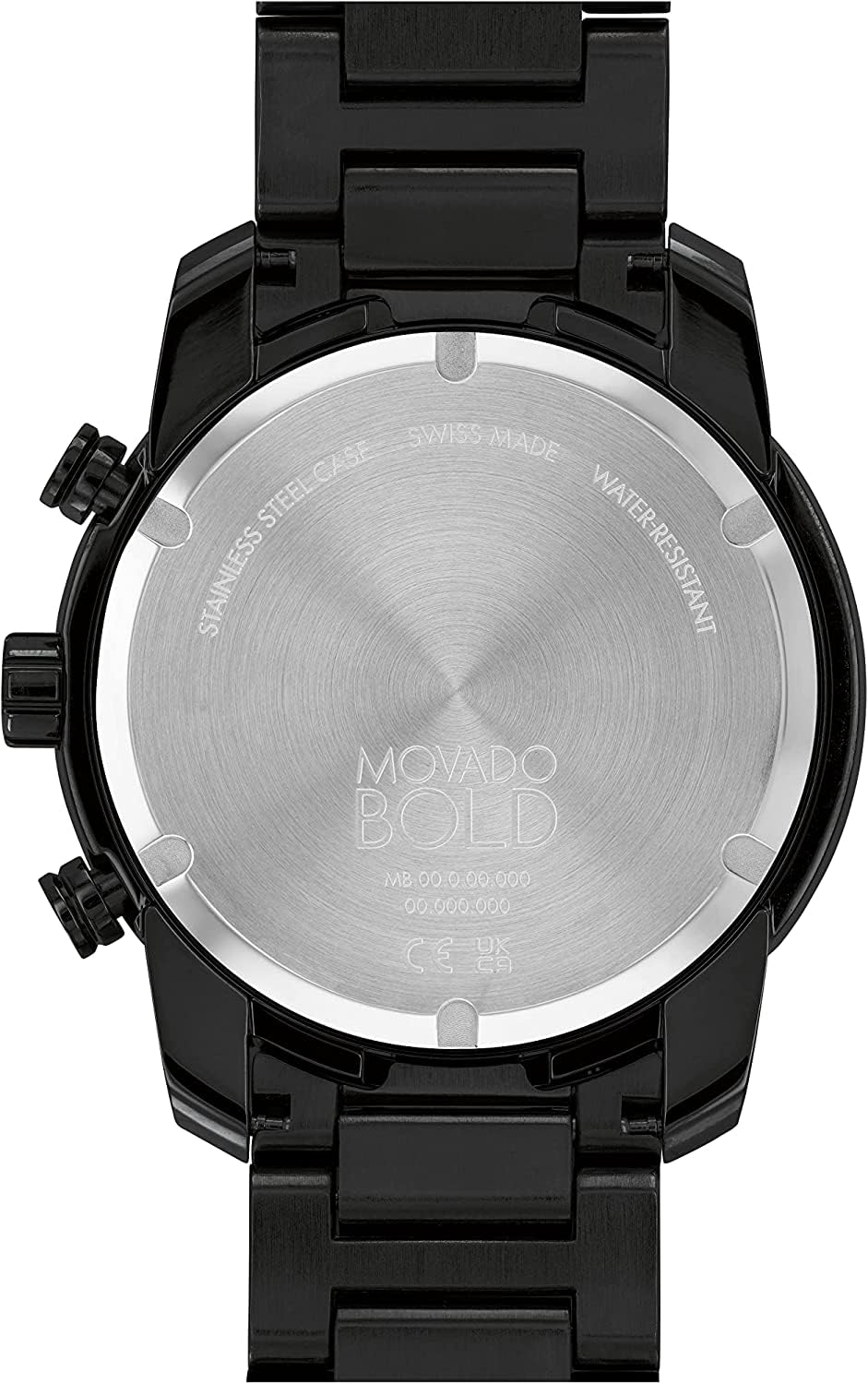 Movado Bold Verso Swiss Qtz Chrono Black Dial Men's Watch | Ionic Plated Steel Material | Black Color Band