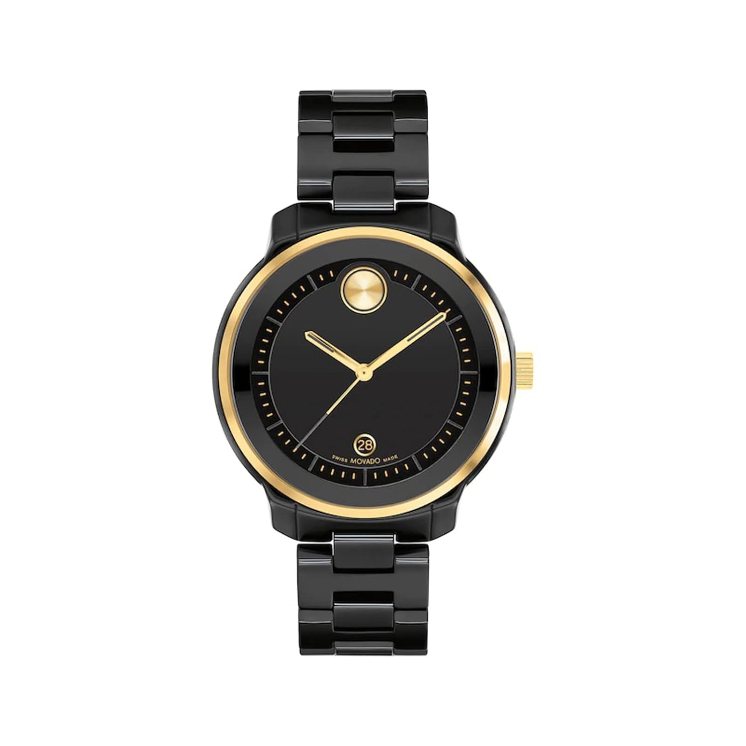 Movado Bold Verso Swiss Qtz Black Dial Women's Watch | Ceramic Material | Black Color Band