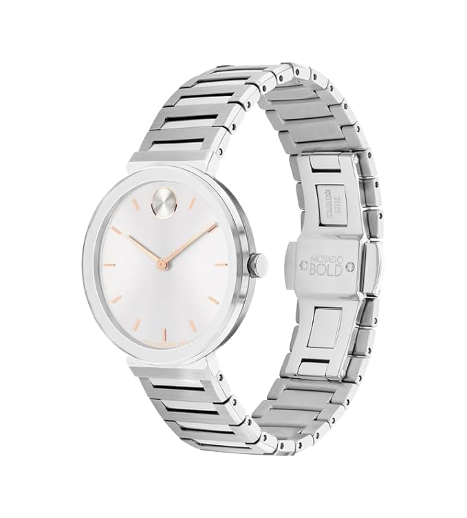 Movado Bold Analog Silver Round Dail Women's Watch
