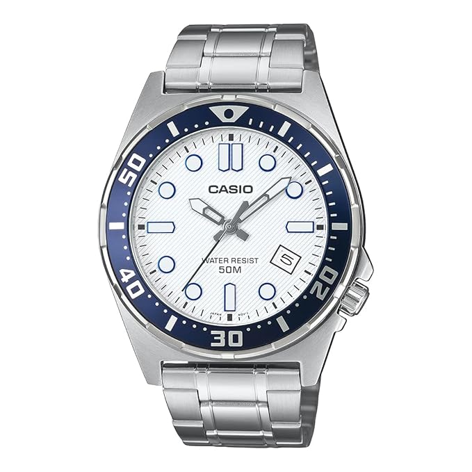 Casio Enticer Men MTD-135D-7AVDF Analog White Dial Men
