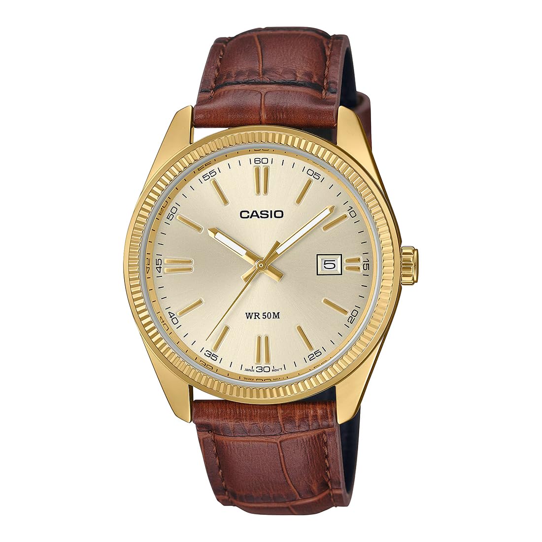 Casio Enticer Men MTP-1302PGL-9AVEF Analog Gold Dial Men