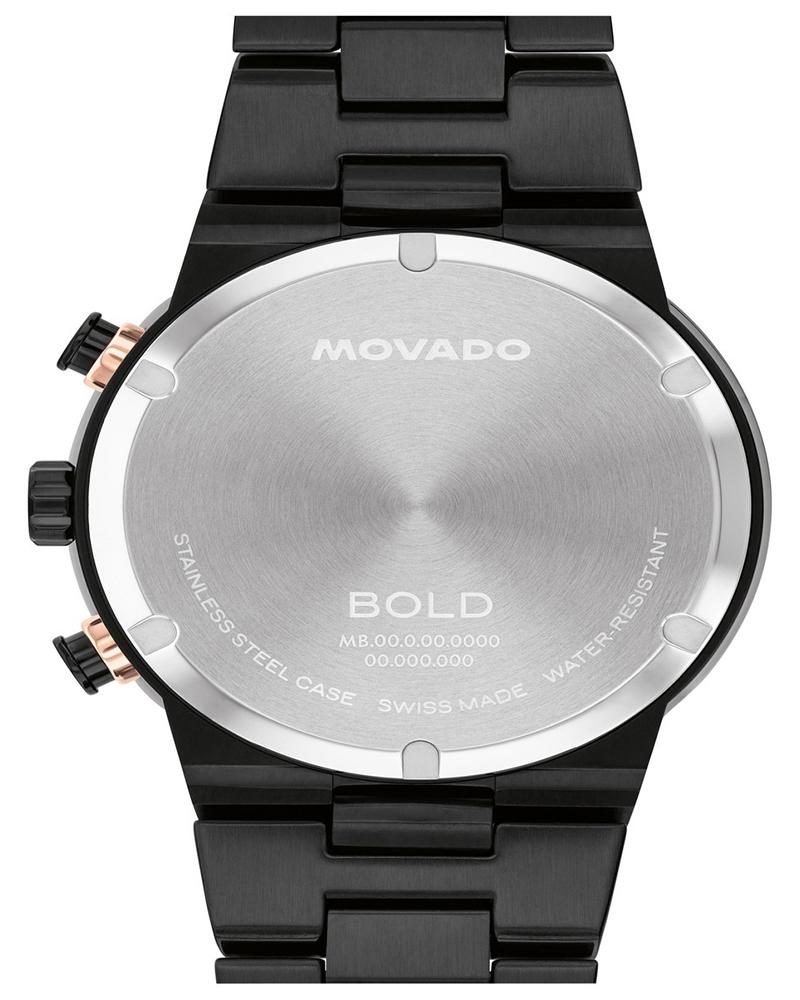 Bold Fusion Men Quartz Black Dial Chronograph Stainless Steel Watch