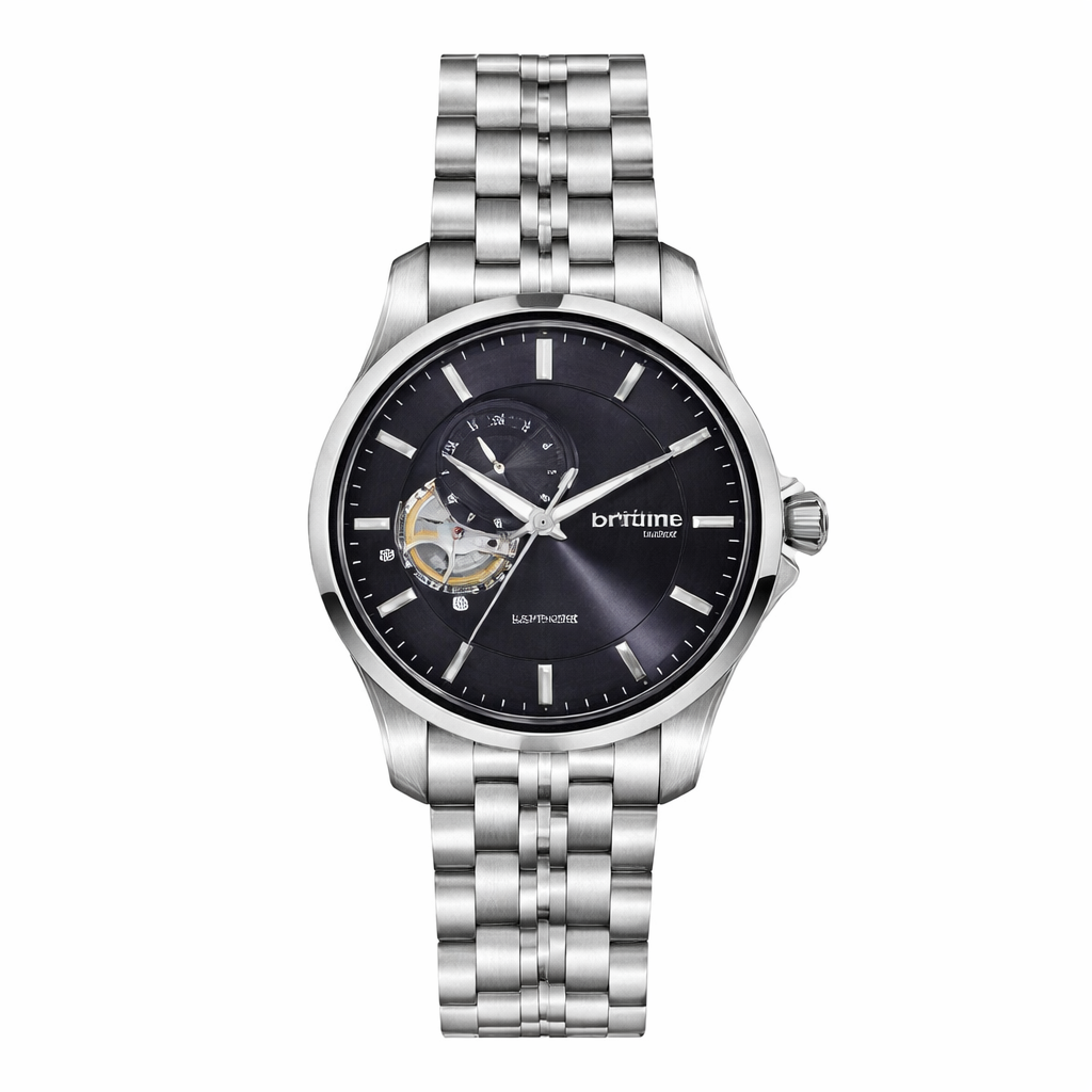 Men Automatic Blue Dial Analog Metal Watch