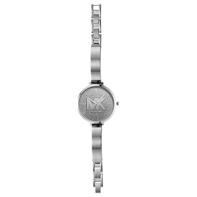 Michael Kors Outlet Charley Silver Quartz Metal Watch