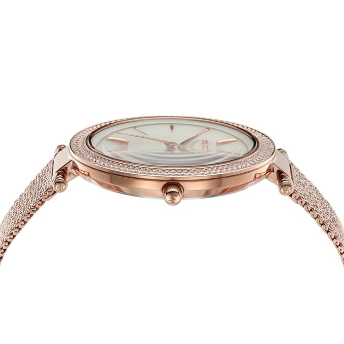 MICHAEL KORS Womens Darci 39 mm White Dial Stainless Steel Analogue Watch