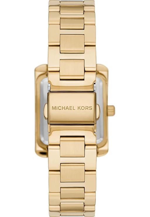Michael Kors Women's Emery Three-Hand, Gold-Tone Stainless Steel Watch, MK4640, Gold, bracelet