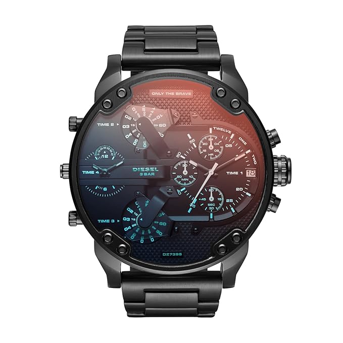 Diesel Analog Stainless Steel Black Dial and Band (Big dial) Men's Watch