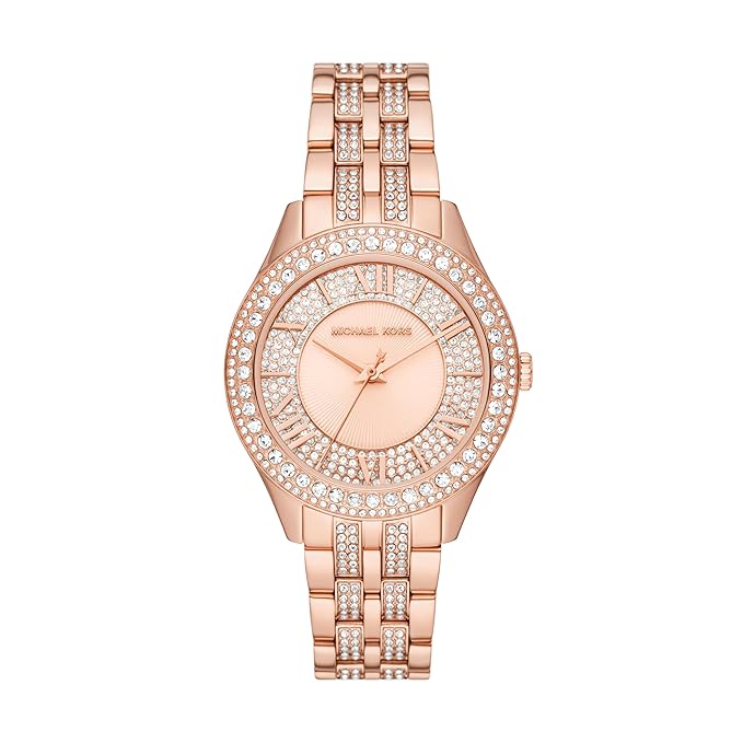 Michael Kors Harlowe Analog Rose Gold Dial Women's Stainless Steel Watch
